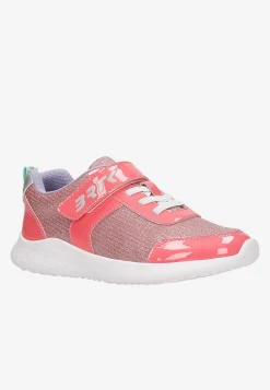 BARTEK różowe sneakersy dla dziewcząt z błyszczącym materiałem 87005-15