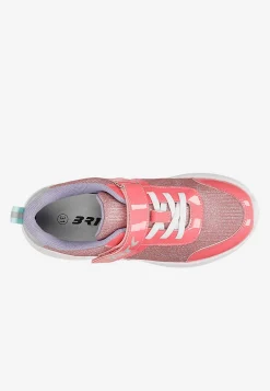 BARTEK różowe sneakersy dla dziewcząt z błyszczącym materiałem 87005-15
