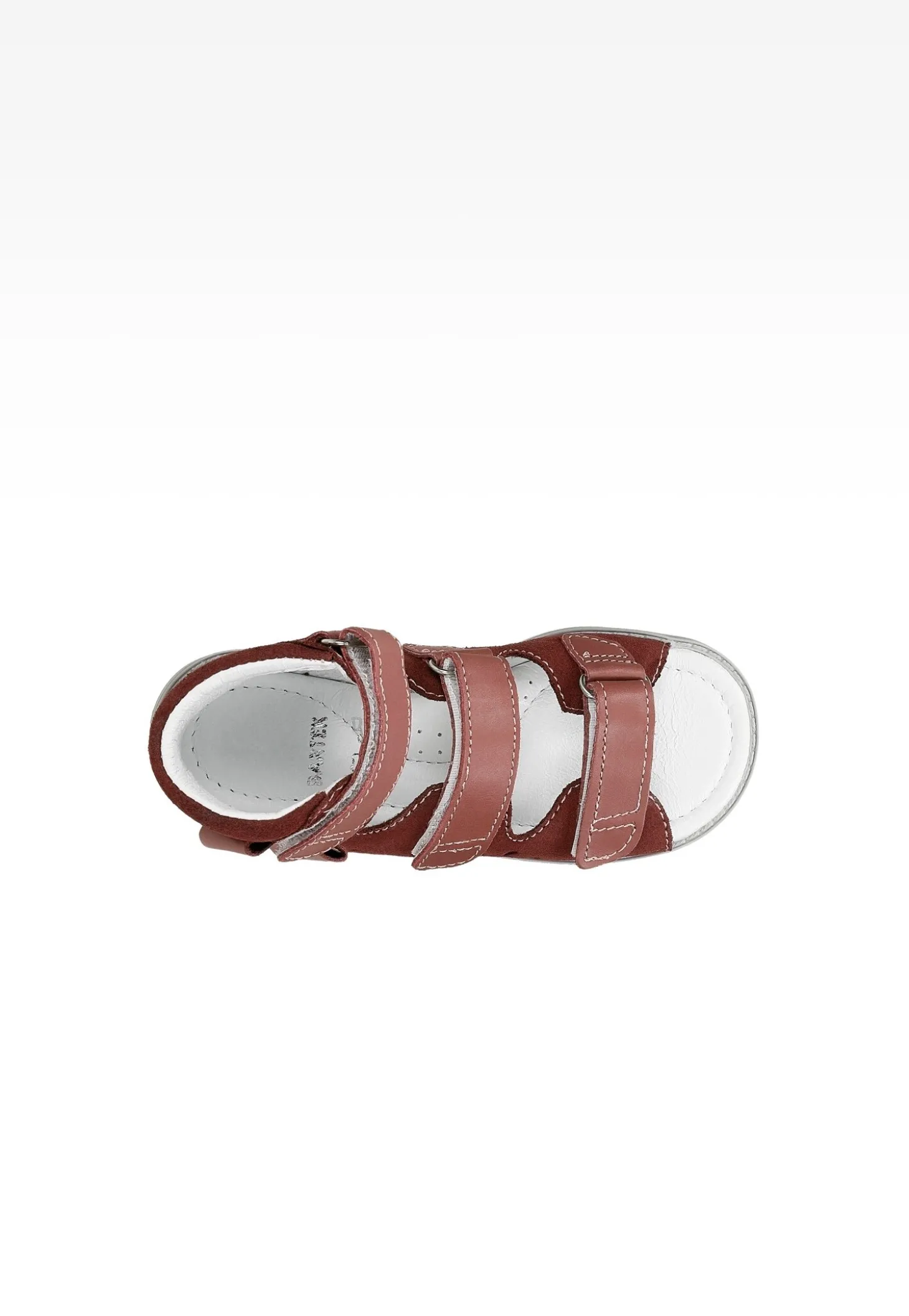 Bordowe sandały zabudowane BARTEK 86803-026