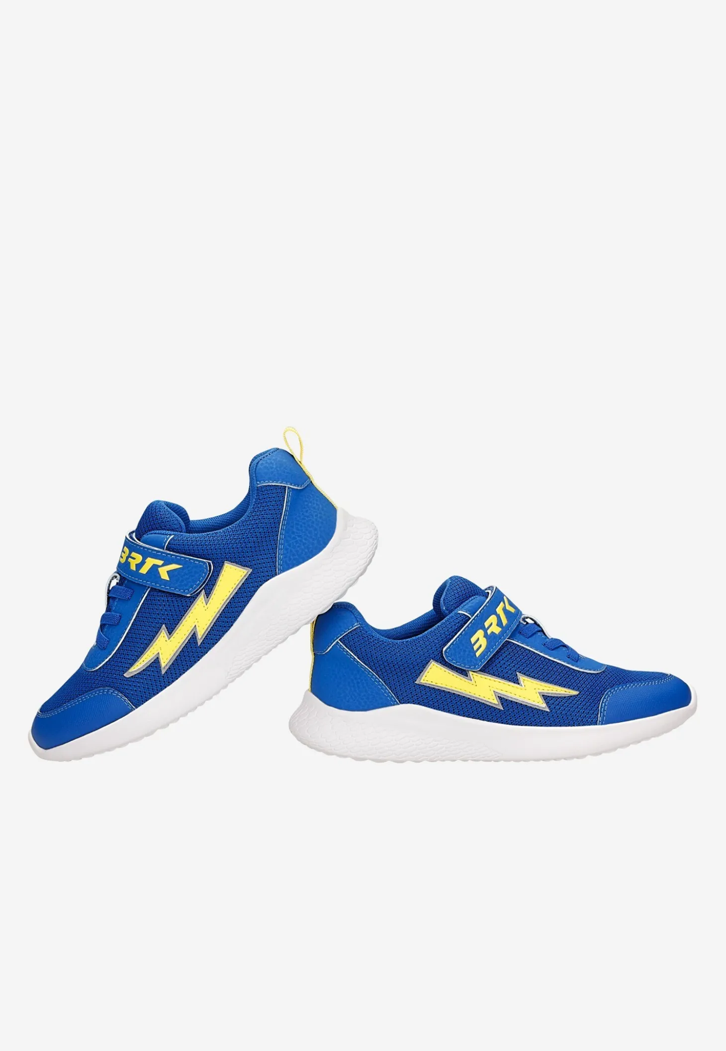 Niebieskie sneakersy BARTEK z żółtą błyskawicą 87006-16