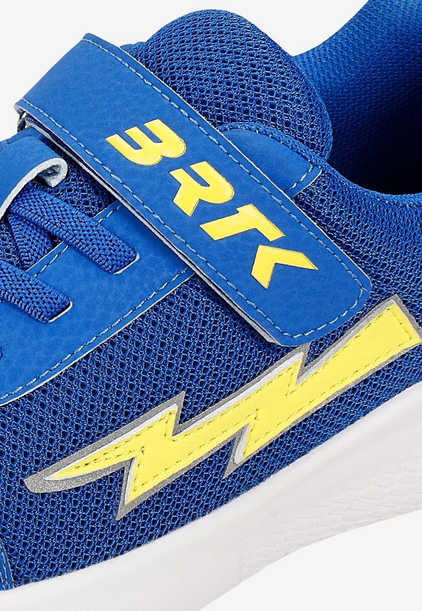 Niebieskie sneakersy BARTEK z żółtą błyskawicą 87006-16