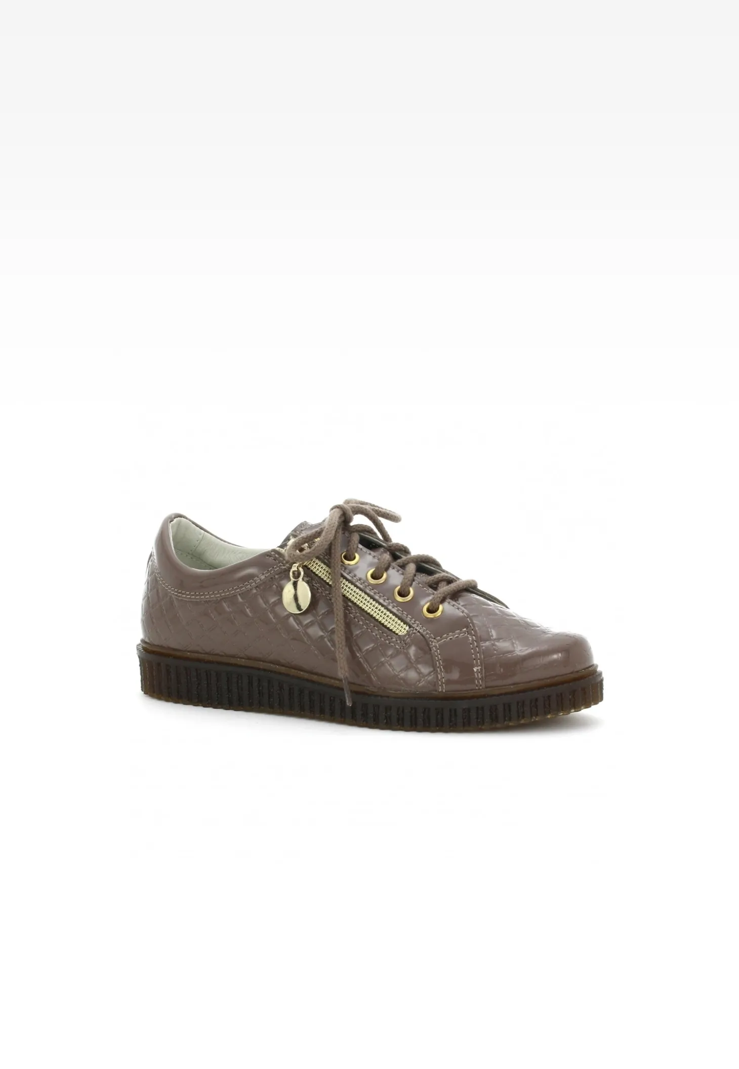 Półbuty BARTEK W-98618/SZ/1HJ, dla dziewcząt, kawa z mlekiem