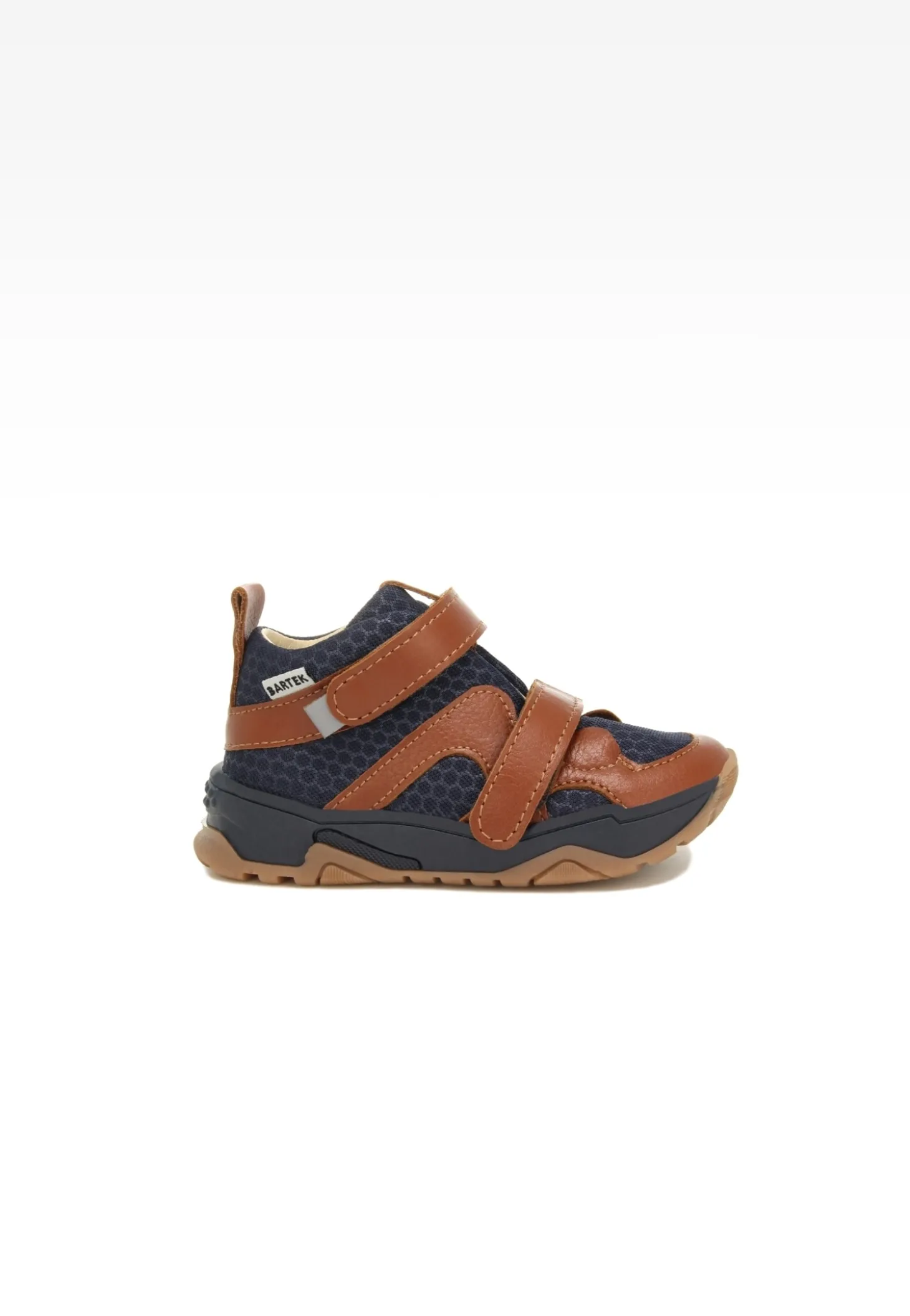 Sneakers BARTEK 11711005, dla chłopców, granatowo-brązowy