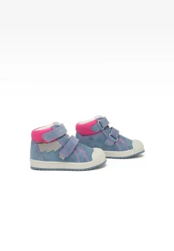 Sneakers BARTEK 11948033, dla dziewcząt, niebiesko-różowy