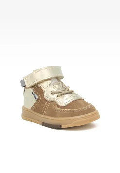 Sneakers BARTEK 11583008, dla dziewcząt, beżowo-złoty