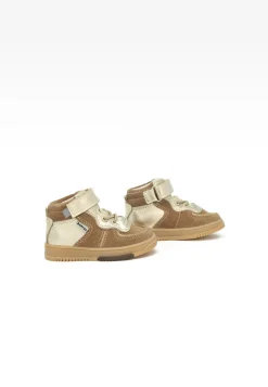 Sneakers BARTEK 11583008, dla dziewcząt, beżowo-złoty