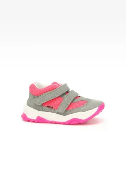 Sneakers BARTEK 11131011, dla dziewcząt, szaro-różowy