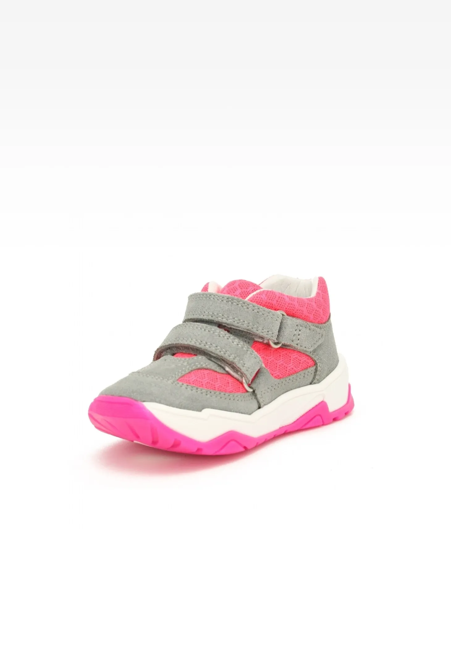 Sneakers BARTEK 11131011, dla dziewcząt, szaro-różowy