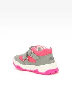 Sneakers BARTEK 11131011, dla dziewcząt, szaro-różowy