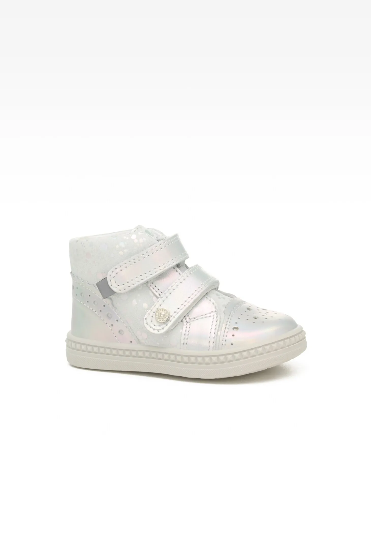Sneakers BARTEK 091764-025 II, dla dziewcząt, biało-srebrny
