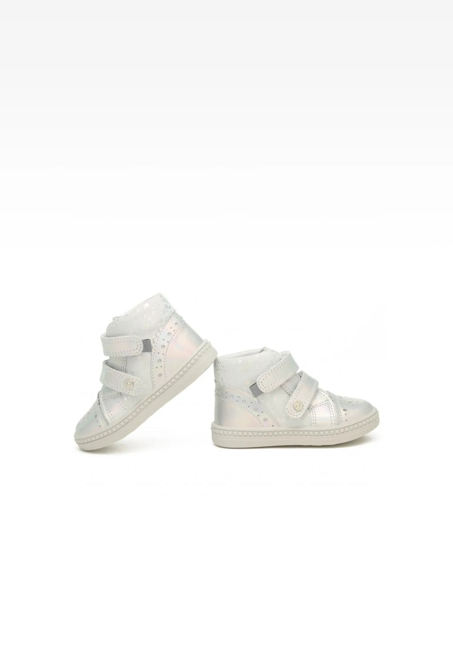 Sneakers BARTEK 091764-025 II, dla dziewcząt, biało-srebrny