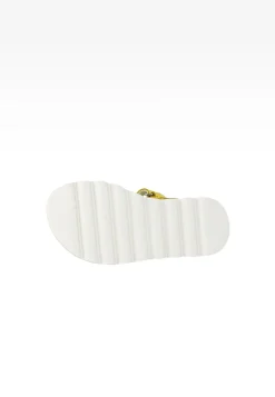 Żółte sandały dziewczęce BARTEK 11227017 z błyszczącą palmą